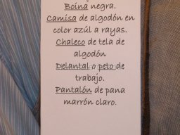 Exposición de indumentaria y costumbres 2009